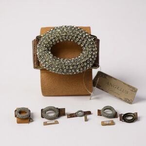 Angelus Collection Rhinestone Donut Adjustable Statement Bracelet NWT Boho Bling